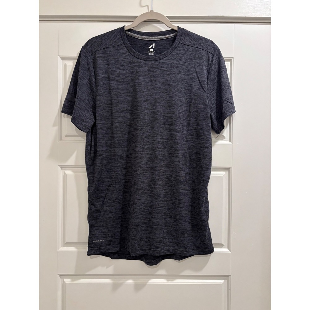 And1 Mens Qwick-Dry Performance T-Shirt Gray Heathered Basketball Gym Top Size M